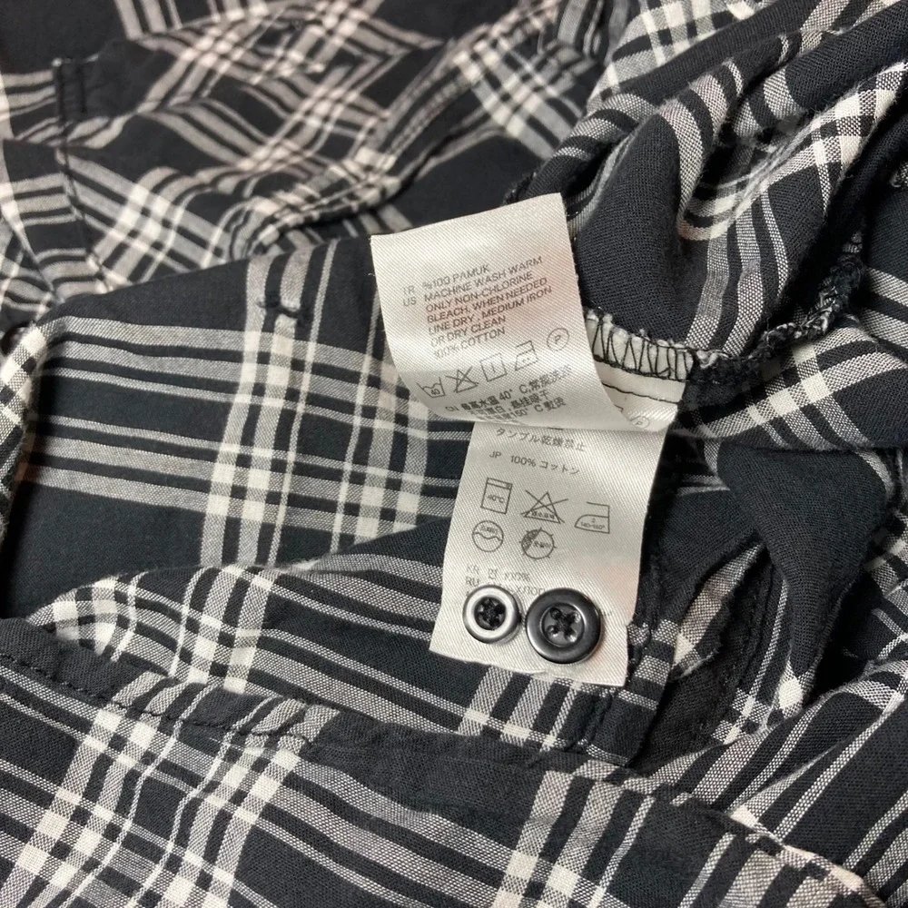 Mens H&M Divided Plaid Button Down Shirt Long Sleeve‎ Casual Flannel Large